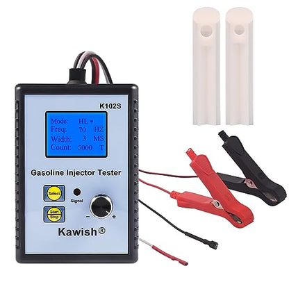 Fuel Injector Tester and Cleaner, Professional K102S Fuel Injector Tester, Automotive Gasoline Injector Testers DC12V 1~50 Hz Diagnostic Tool - color: Blue-102s