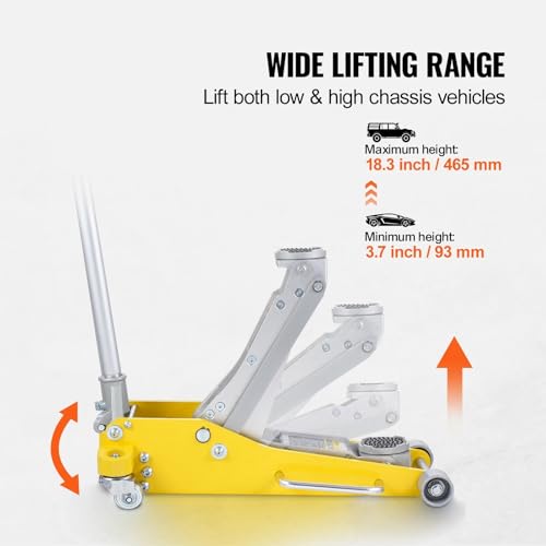 3T/2T Floor Jack Aluminum Hydraulic Racing Jack Hydraulic Car Jack with Dual Piston Quick Lift Pump Duty Trolley Jack,3T Aluminum - color: 3t Aluminum