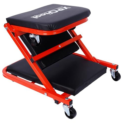 36" Z Creeper Seat – 2-in-1 Mechanic Creeper & Stool for Garage and Shop – 300 lbs Capacity, Low-Profile Rolling Seat with 6 Wheels – Perfect Mechanic Gift for Father's Day