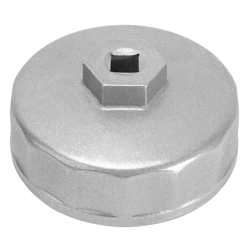 74mm 14Flutes Oil Filter Cap Wrench Removal Tool Socket Compatible with Mercedes Benz, Audi, Sprinter, VW, Porsche, Volkswagen, Mazda, Silver Heavy-Duty Aluminum - style: Aluminum