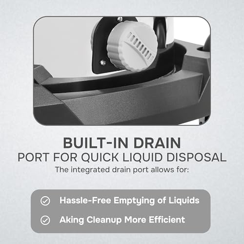 Dapper Supply 21 Gallon 8.5 Peak HP Wet/Dry Vacuum, Stainless Steel Tank, 2 in 1 Function Portable Shop Vacuum with Attachments, Built-in Drain Ideal for Jobsite, Garage & Workshop. - size: 21 Gal
