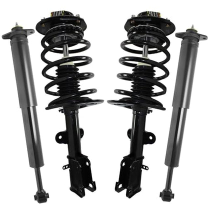 Detroit Axle - 4pc Struts Shocks Kit for 2004-2008 Chrysler Pacifica, 2 | Front Ready Struts with Coil Spring 2 Rear Shock Absorbers Assembly 2005 2006 2007 Replacement Suspension Kit - size: 4AQ54027/ 4 Struts