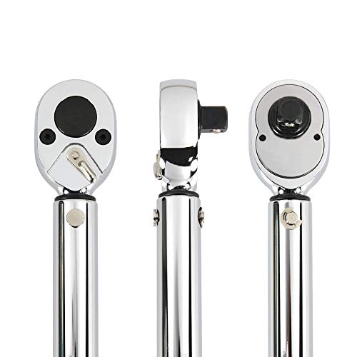 Powerbuilt Micrometer Torque Wrench, 1/2 Inch Drive, Dual Scale, Working Range 30 to 150 Ft-Lbs, Retractable Lock, Storage Case - 649974 - style: Micrometer