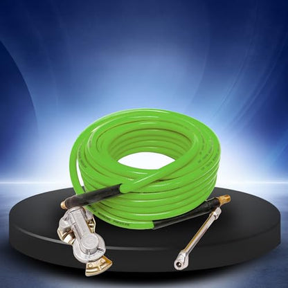 Torque 2PCS Heavy Duty Truck Tire Inflator Kit, Including 3/8" x 50 ft Air Hose, Universal GladHand & Dual Foot Chuck, Glad Hand Air Hose Kit, 300 PSI (2 x TR63051G) - color: c) 2 pcs of Inflator Kit