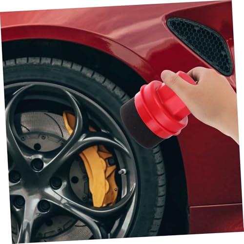 LIFKOME Car Tire Shine Applicator Pad Set High Density Wax Applicator Sponge Handheld Buffing Pads for Auto Detailing Reusable Tire Dressing Brush for Cars