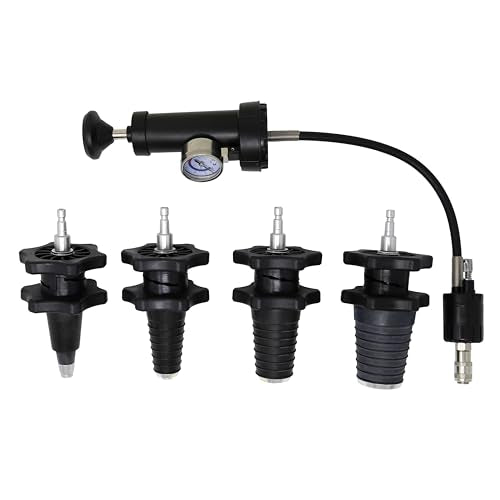 CTA Tools 9376 HD Adjustable Radiator Pressure Tester Kit, Quick Release Couplers, High Impact Polymer Hand Pump, for Japanese, American, European Trucks, Tractors, Farm Equipment