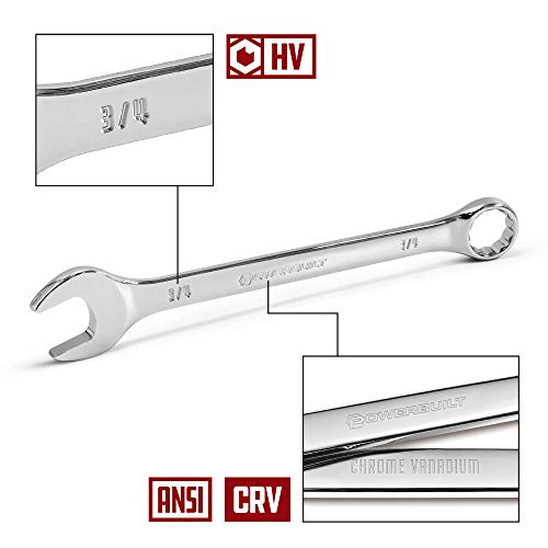 Powerbuilt Combination Wrench Set, 14 Piece SAE Wrenches with Organizer Tray, Box and Open End, Pro Tech Tool Series 949000 - size: 14pc SAE, style: Combination