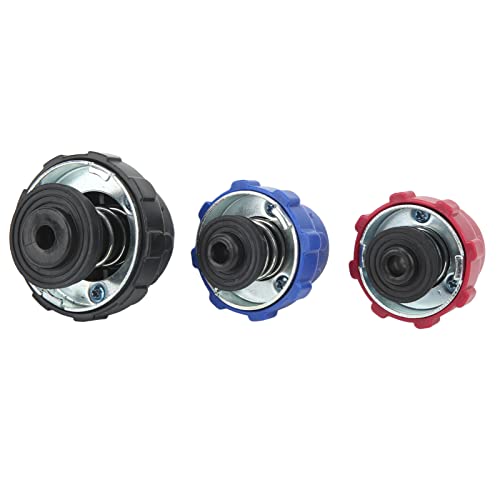 Focket Coolant Filling Funnel, Spill Design with 3 Adapters, Radiator Funnel Kit with Brass Flow Valve for Vehicles