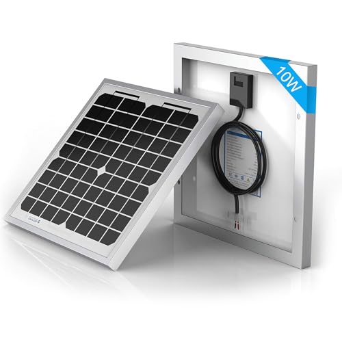 ACOPOWER HY010-12M Mono Solar Panel for 12V Battery Charging RV Boat, Off Grid, 10W - size: 10W