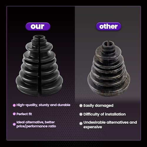 Upgrade CVS18 Universal CV Axle Boot Repair Kit, 5.04 Inch (128mm) Height, Fits Shaft Size 22mm-28mm, Silicone Rubber, Waterproof Dustproof Protection for Cars, Trucks, SUVs