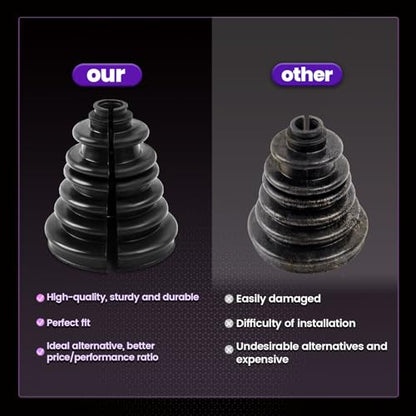 Upgrade CVS18 Universal CV Axle Boot Repair Kit, 5.04 Inch (128mm) Height, Fits Shaft Size 22mm-28mm, Silicone Rubber, Waterproof Dustproof Protection for Cars, Trucks, SUVs