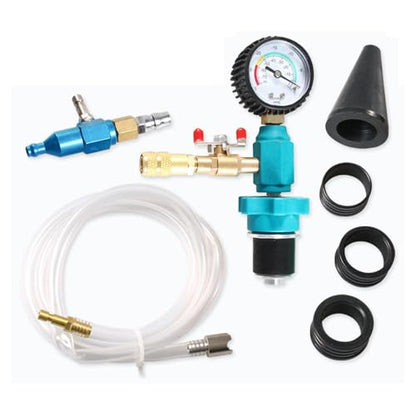 Coolant Vacuum Refill Set Multipurpose Coolant Fill Gadgets Coolant Pressure Tester with Adapter Hoses for Vehicle, Red Storage Case
