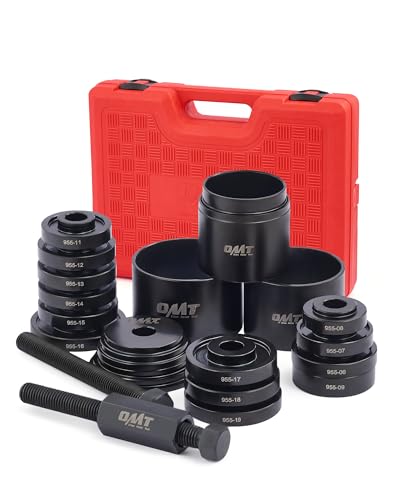 Wheel Bearing Press Kit for Front Wheel Drive Bearing Removal & Installation, 24pc Wheel Bearing Puller Tool Set with Sliding Screws Universal Bushings Sleeves Storage Case - color: RED,BLACK