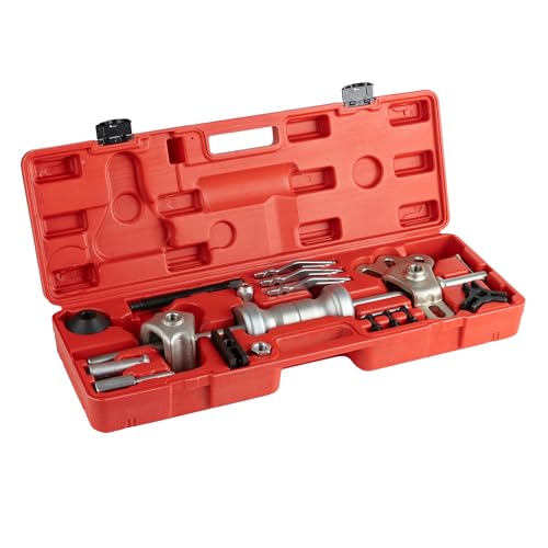 9 Way Slide Hammer Puller Set, 5.1lb Heavy Duty, Front Wheel Hub Bearing Remover & Rear Wheel Axle Hub Dent Shaft Puller Tool Kit - size: 9 Way