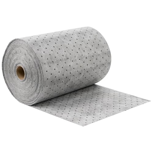 Oil Absorbent Mat Roll, 3 oz Oil Absorbent Pads 15" x 150' 1 Roll | Oil and Water Absorbent Pads, Oil Cleanup Absorbers for Leaks & Drips, Spill Mat Roll for Industrial Garage Workshop - color: Gray-1 Roll, size: 15" W x 150' L, 3 OZ