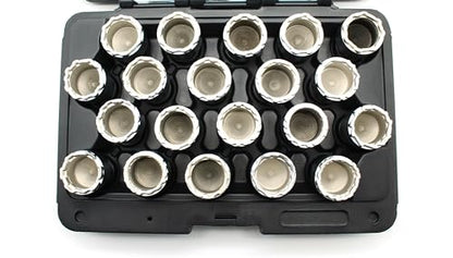 TMAX 20pc Anti-Theft Wheel Lug Nut Removal Socket Key for Volvo Set A - size: 20pc Set A