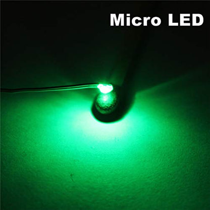 100pcs Pre-soldered Micro Litz Wired Leads Green SMD Led 0603 + Muti-Resistor New - color: (5)Green, size: 100pcs