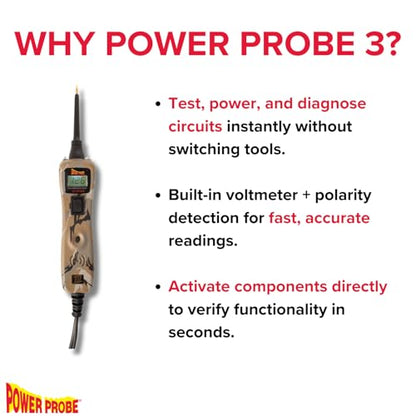 Power Probe 3 Circuit Tester, Supplies Power & Ground (PP3CSCAMO) - color: Camo - Limited Edition