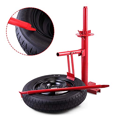 MOTOOS Manual Tire Changer Tire Bead Breaker Tool Tire Changing Tool Portable Tire Changer Base Bead Breaker Mounting Auto 7-1/2 x16, Red