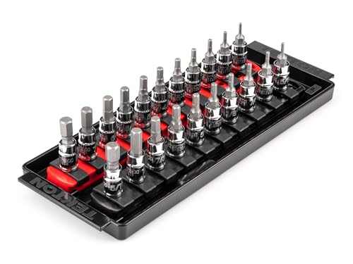 TEKTON Hex Bit Socket Set, 21-Piece | SHB90203 - size: 21-Piece (5/64-5/16 in., 2-8 mm)
