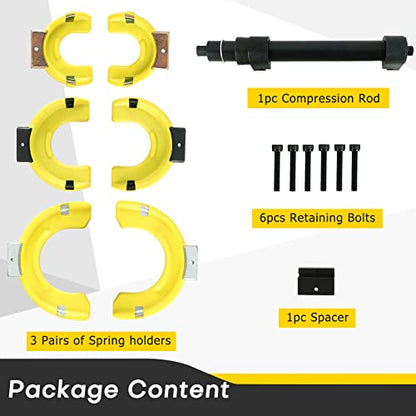 Interchangeable Fork Strut Macpherson Spring Compressor Kit Universal Coil Extractor Tool Set