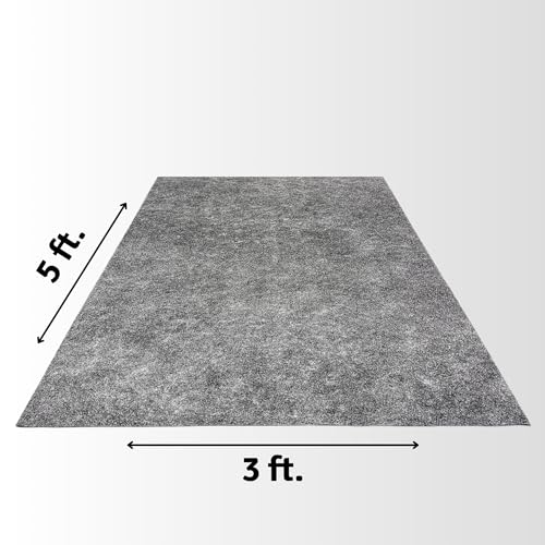 Garage Floor Mat - THICK Super Absorbent Garage Mat + Premium Rubber Mat Backing for Any Spill & Oil Pan - Better Than Oil Drain Pan - (36 x 60 in)(Made in USA)