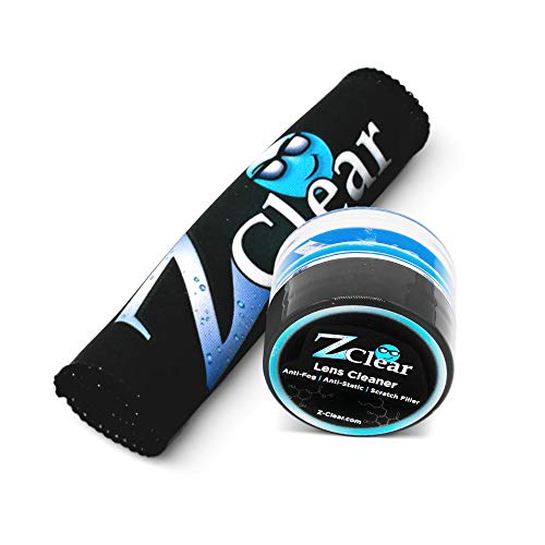 Z Clear Lens Cleaner Paste for Glasses & Sunglasses + Microfiber Cloth | Crystal-Clear Streak-Free Clean, Stays Fog-Free 1-3 Days | 300+ Uses | Safe for AR & Blue Light | Alcohol-Free | Made in USA
