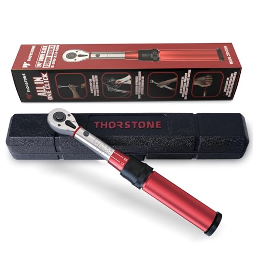 Thorstone 1/4 Torque Wrench, 10-150 in.-lb./ 1.1~16.9Nm Dual-Direction Adjustable Micrometer Click Torque Wrench, 72-Tooth Gear, ±2% Clockwise High Accuracy Reversible Dual Range Scales - size: 1/4 IN 10-150 FT-LB (72 TOOTH)