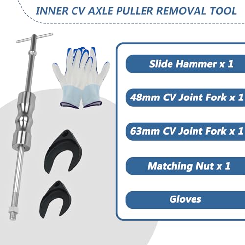 Inner CV Axle Puller Tool Set with 5/8"-18 Slide Hammer & Adapter Front Wheel Drive Axle Puller Slide Hammer Set