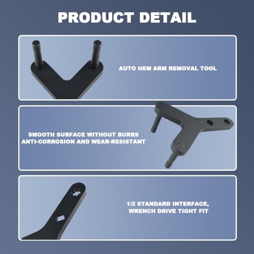 Mandark New Lower Control Arm Prying Car Tool, Specialty Automotive Suspension Bushing Ball Joint Pry Tool, Vehicle Removal Instrument Accessories, Universal for SUV Sedan Truck (Black Gear)