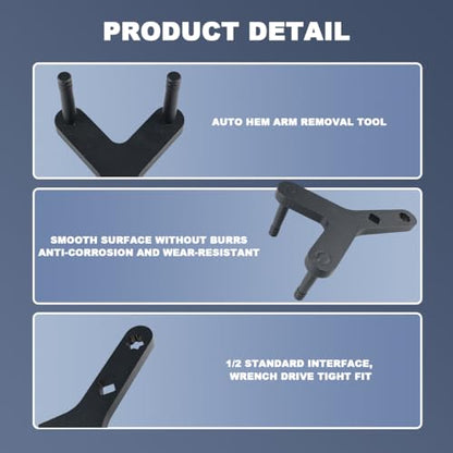 Mandark New Lower Control Arm Prying Car Tool, Specialty Automotive Suspension Bushing Ball Joint Pry Tool, Vehicle Removal Instrument Accessories, Universal for SUV Sedan Truck (Black Gear)