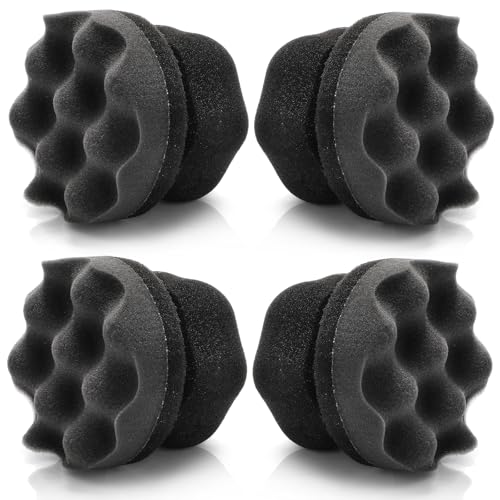 Yesland Tire Dressing Applicator, 4 Pack Tire Shine Applicator Dressing Pad - Hex Grip Design Car Cleaning Supplies - Durable & Reusable Tire Foam for Tire Detailing