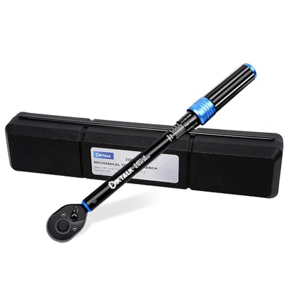 3/8 Inch Drive Click Torque Wrench (6.78-61 N.m & 5-45 FT.LB), ±3% Accuracy, 72-Tooth Reversible Ratchet, CR-MO Steel for Automotive Repair, Motorcycle, Bike - with Storage Case - size: 3/8 Inch
