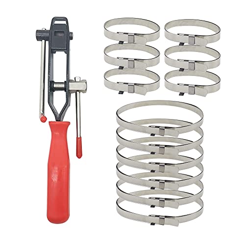 CV Joint Banding Boot Axle Clamp Tool with Universal Adjustable Drive Shaft CV Boot Band Clamps, Automotive CV Boot Clamp Pliers Axle Boot Clamps 13Pcs for Most Cars