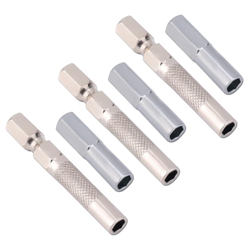 6pcs 1/4" to 4mm Bit Adapter, 6.35mm to 4mm Hex Screw Driver Bit Adapter Magnetic & Drill Extension Bit Holder for Micro Bits, Screwdriver Converter Set for Automotive & DIY Repair Tool Kit
