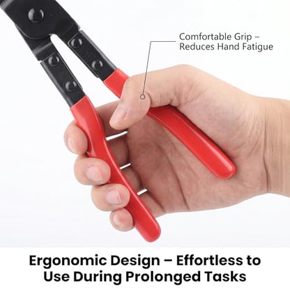 EVGATSAUTO ATV Front Boot Repair Kit, Universal Carbon Steel Ear-type CV Boot Clamp Plier Kit for All Earless Type CVJ Boots Clamps