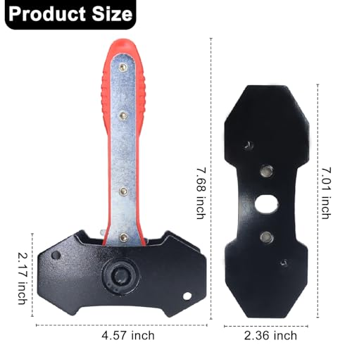 Brake Caliper Press Tool with 360 Degree Swing Ratchet, Brake Piston Compressor Tool, Brake Pad Spreader, Brake Caliper Press Ratchet with 2 Extra PCS Steel Plates Range from 1.57"-2.76", Red - color: Red