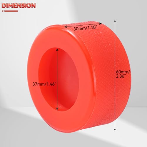 Polyethylene Bottle Jack Pad Adapter Protector Car Jacking Lifting Tool Pinch Weld Side Disk 37mm 1.45" Hole for Most 10T Bottle Jacks (Red, 37MM=1.45") - size: 37MM=1.45"