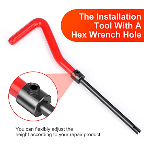 Thread Repair Kit M5 X 0.8mm, Metric Thread Repair Insert Kit | Compatible Hand Tool Set for Damaged Thread and Auto Repairing - size: Metric,M5×0.8mm