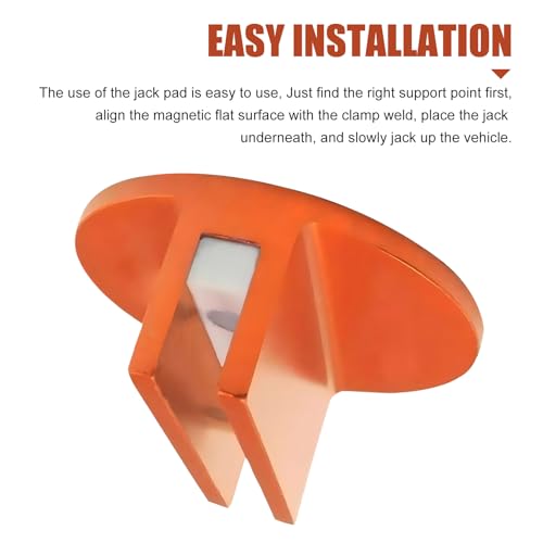 Universal Magnetic Jack Pad, 0.37" Aluminum Grooved Pinch Weld Jack Adapter, Jacking Pad Weld Frame Rail Adapter, Car Lifting Pucks