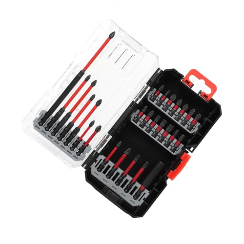 X-STEEL Impact Torx Bit Set 26pcs，CR-V Steel Security Torx Bit Sets，Magnetic Tamper Proof Star BitSet with Storage Box for Power Screwdrivers and Electric Drills - size: 26PCS