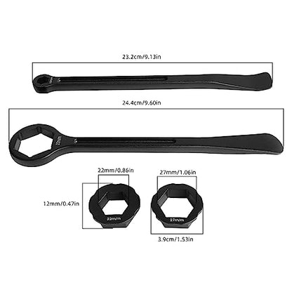 Aluminum Hex Wrench Set, 10MM/0.39", 12MM/0.47", 22MM/0.87", 27MM/1.06", 32MM/1.26" - color: Black, size: 12MM
