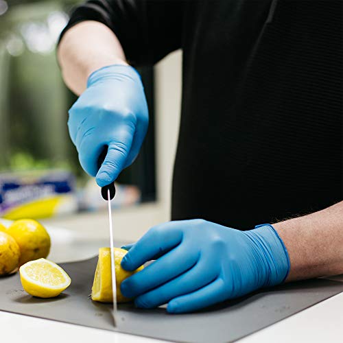 X3 Industrial Blue Nitrile Gloves, Box of 100, 3 Mil, Size XX-Large, Latex Free, Powder Free, Textured, Disposable, Non-Sterile, Food Safe, X349100BX - size: 2X-Large (Pack of 100)