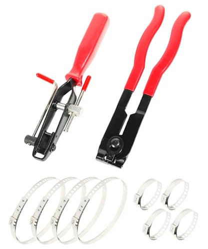 RACOONA CV Boot Clamp Tool Kit, Car Accessories, Automotive Hose Axle Plier with 8pcs CV Boot Clamps