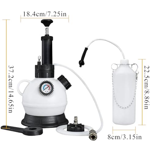2L Manual Brake Bleeder Fluid Pump, Professional Brake Bleeder Kit with 1L Brake Fluid Bleed Bottle, Brake Fluid Bleeder Kit,Brake Bleeding Vacuum Pump Kit for Most European Car Models