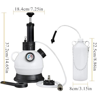 2L Manual Brake Bleeder Fluid Pump, Professional Brake Bleeder Kit with 1L Brake Fluid Bleed Bottle, Brake Fluid Bleeder Kit,Brake Bleeding Vacuum Pump Kit for Most European Car Models