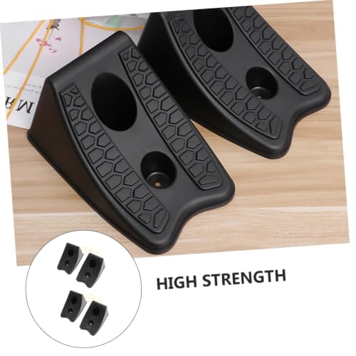 4pcs Heavy Duty Wheel Chock Set for Cars Trailers RVs Non-Slip Tire Support Blocks Sturdy Rubber Tire Stoppers for Travel and Parking