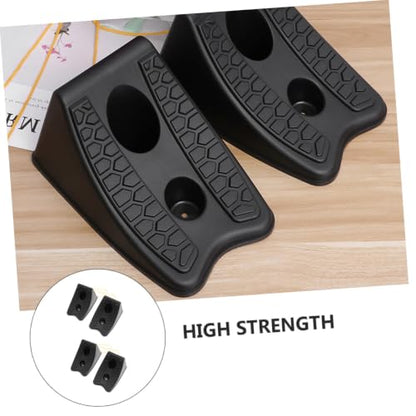 4pcs Heavy Duty Wheel Chock Set for Cars Trailers RVs Non-Slip Tire Support Blocks Sturdy Rubber Tire Stoppers for Travel and Parking