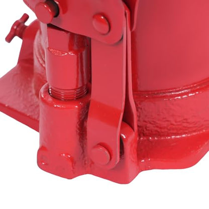 50 Ton Hydraulic Bottle Jack Low Profile Welded Bottle Jack Hydraulic Cylinder Jack for Cars, Trucks (Red)