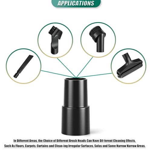 6PCS Universal Vacuum Hose Adapter Kit, 1-1/4" to 1-3/8" & 2-1/2", plus 1-1/4" to 1-3/8" to 1-1/2", Plastic Vacuum Hose Connector Reducer Attachments for Vacuum Cleaner - size: Kit